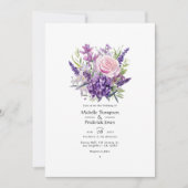 Invitation Mariage floral Lilac et Lavender (Devant)