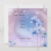 Invitation Mariage Floral Lilas (Dos)