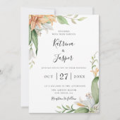 Invitation Mariage floral Lily moderne (Devant)