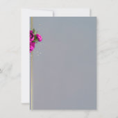Invitation Mariage Floral Magenta Gras (Dos)