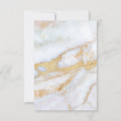 Invitation Mariage floral Marbre Rose Gold Perles (Dos)