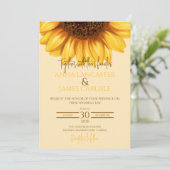 Invitation Mariage floral Mariage de tournesol (Debout devant)