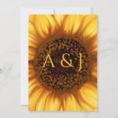 Invitation Mariage floral Mariage de tournesol (Dos)