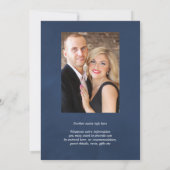 Invitation Mariage floral marine et blanc (Dos)