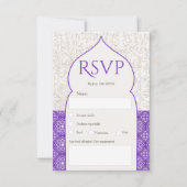 Invitation Mariage floral marocain pourpre (Devant)