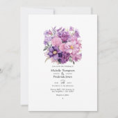 Invitation Mariage Floral Mauve (Devant)