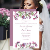 Invitation Mariage floral mauve doux