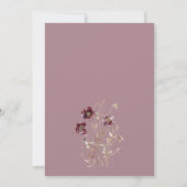 Invitation Mariage floral Mauve Fall (Dos)