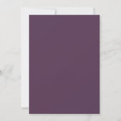 Invitation Mariage Floral Menthe Violette (Dos)