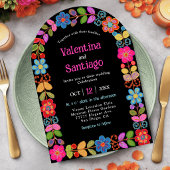 Invitation Mariage floral mexicain moderne