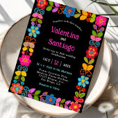 Invitation Mariage floral mexicain moderne