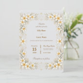 Invitation Mariage Floral Minimal Luxueux (Debout devant)