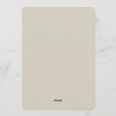 Invitation Mariage Floral Minimal Moderne d'Hiver (Dos)