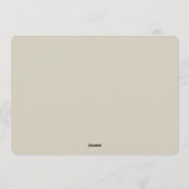 Invitation Mariage Floral Minimal Moderne d'Hiver (Dos)