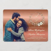 Invitation Mariage Floral Minimal Moderne d'Hiver (Devant)