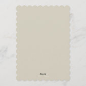 Invitation Mariage Floral Minimal Moderne d'Hiver (Dos)