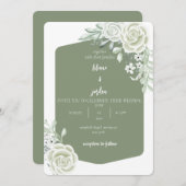 Invitation mariage floral minimaliste (Devant / Derrière)