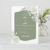 Invitation mariage floral minimaliste (Debout devant)