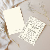 Invitation Mariage floral minimaliste