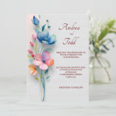 Invitation Mariage floral minimaliste (Debout devant)