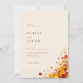 Invitation Mariage floral minimaliste Boho Fall (Devant)