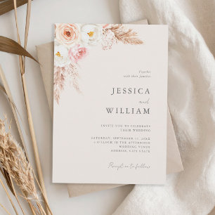 Invitation Mariage floral minimaliste Boho Fall