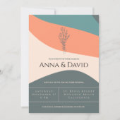 Invitation Mariage floral minimaliste moderne (Devant)