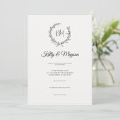 Invitation Mariage floral minimaliste Pastel (Debout devant)