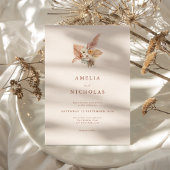 Invitation Mariage floral minimaliste Rustique Boho