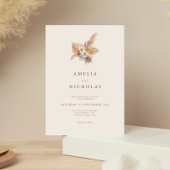Invitation Mariage floral minimaliste Rustique Boho