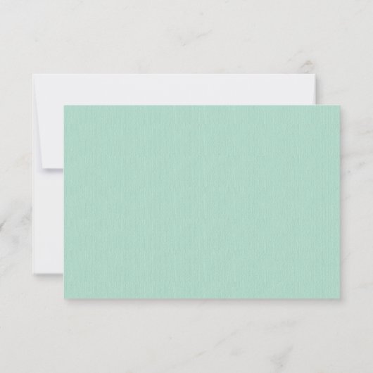 Invitation Mariage Floral Mint Green Réception Fleurs roses (Dos)