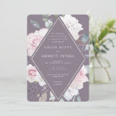 Invitation Mariage Floral Moderne (Debout devant)