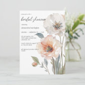Invitation Mariage Floral Moderne (Debout devant)