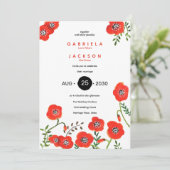 Invitation mariage floral moderne (Debout devant)