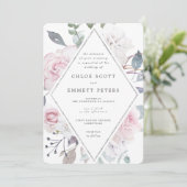 Invitation Mariage Floral Moderne (Debout devant)