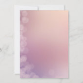 Invitation Mariage floral moderne Argent Apricot Lilac (Dos)