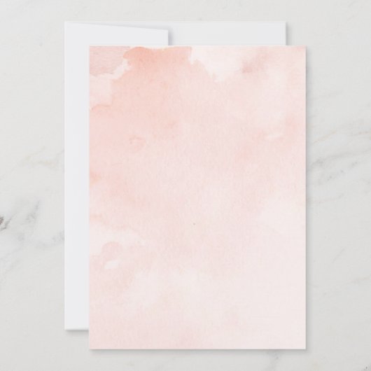 Invitation Mariage floral moderne Blush Navy (Dos)