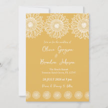 Mariage Floral Moderne de Jardin de Tournesols