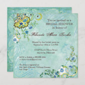 Invitation Mariage floral moderne de Paisley (Devant / Derrière)