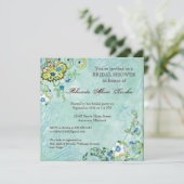 Invitation Mariage floral moderne de Paisley (Debout devant)