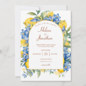 Invitation Mariage floral moderne élégant (Devant)
