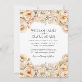 Invitation Mariage floral moderne Pastel Peony (Devant)