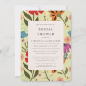 Invitation Mariage floral moderne rouge et jaune Enregistrer  (Devant)