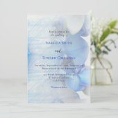 Invitation Mariage floral moderne Tropical Blue Orchid (Debout devant)