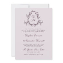 Mariage Floral Monogrammé Vintage Rose Pâle