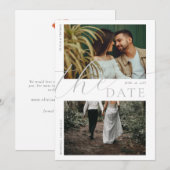 Invitation Mariage Floral Montagne Poppy 2 Photos Enregistrer (Devant / Derrière)