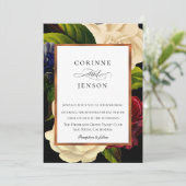 Invitation Mariage floral Moody Garden (Debout devant)
