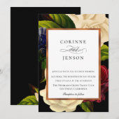 Invitation Mariage floral Moody Garden (Devant / Derrière)