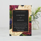 Invitation Mariage floral Moody Garden (Debout devant)