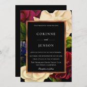 Invitation Mariage floral Moody Garden (Devant / Derrière)